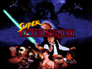 Super Star Wars title screen for Super Nintendo